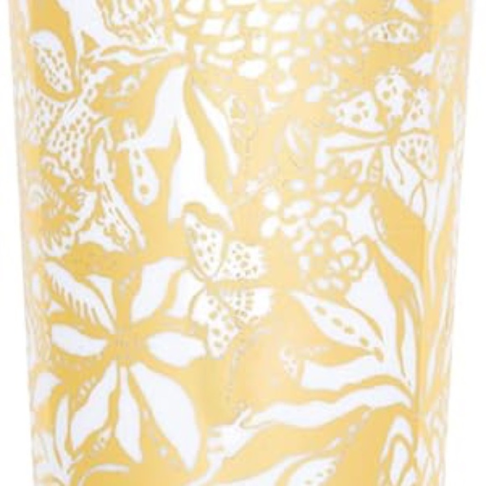 Lilly Pulitzer, Tumbler with Straw, Safari Sangria Gold NWT - Picture 7 of 7